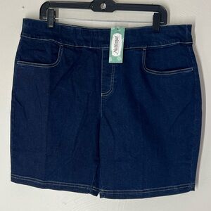 National Pull on Denim Shorts Women 18 petite